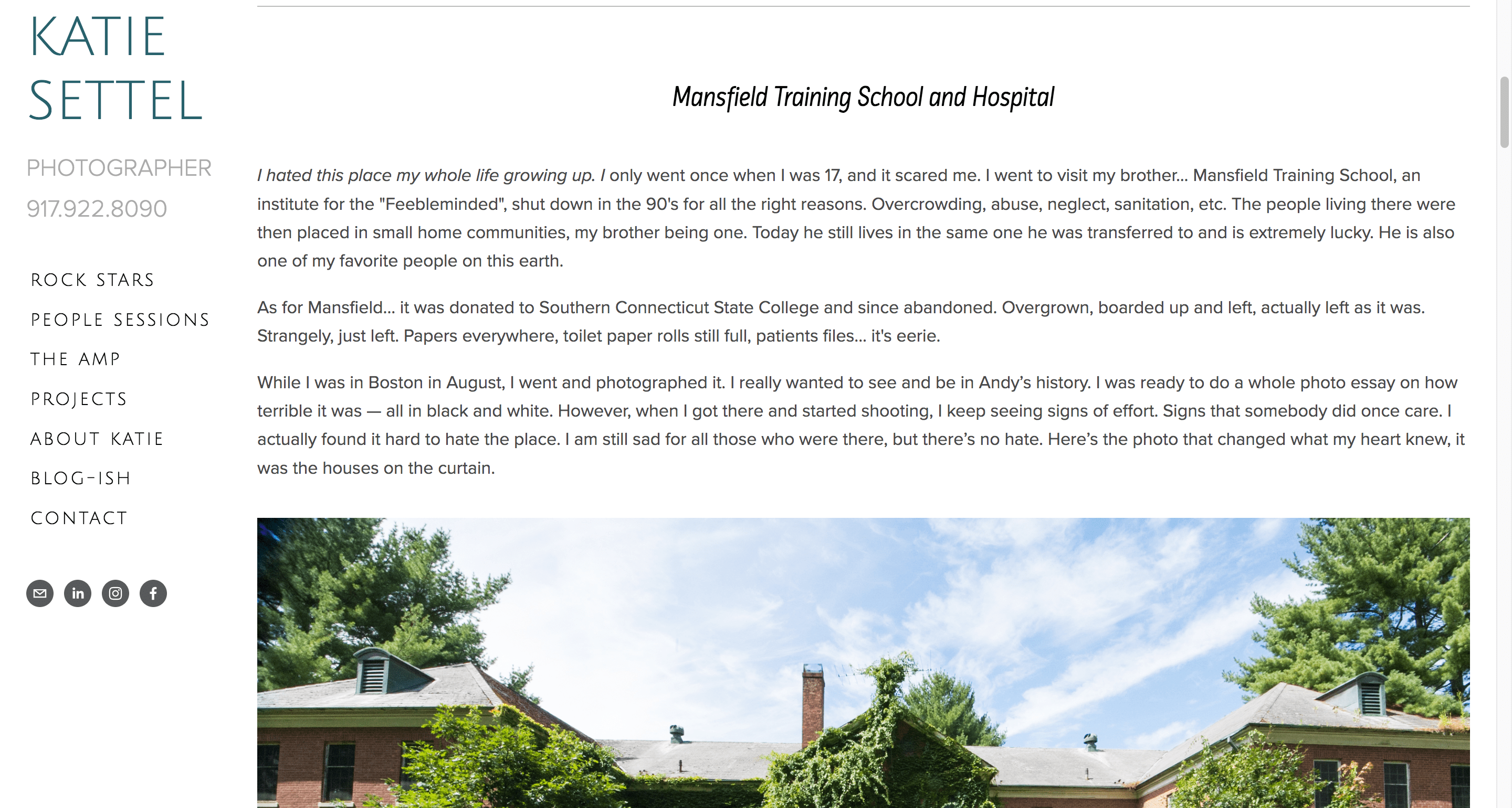 Image of a photography excerpt of The Mansfield Training School