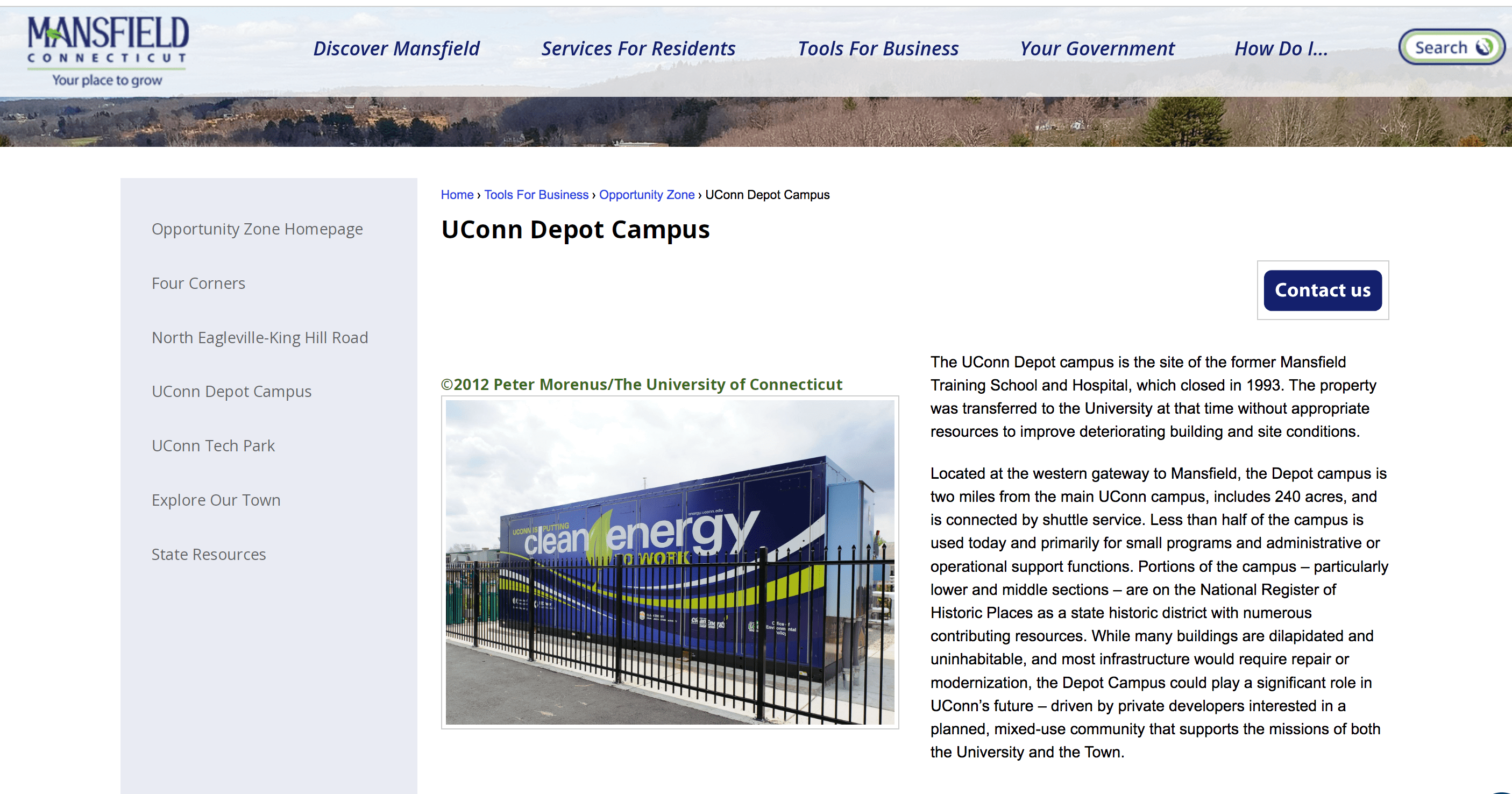 Article about the UConn Depot Campus