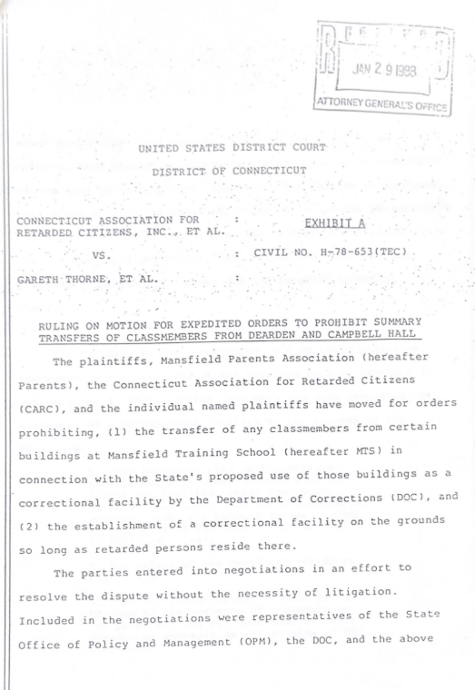 Exhibit A, part 1 of court case “CARC v. Gareth Thorne et al."